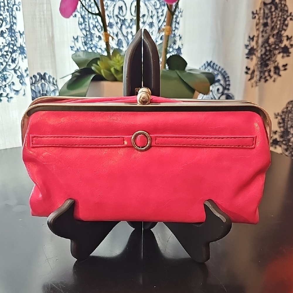 Pink Leather Grandway Clutch/Wallet